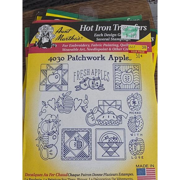 VTG Lot of 12 Aunt Marthas Hot Iron Transfers Embroidery Various Patterns - Picture 9 of 13